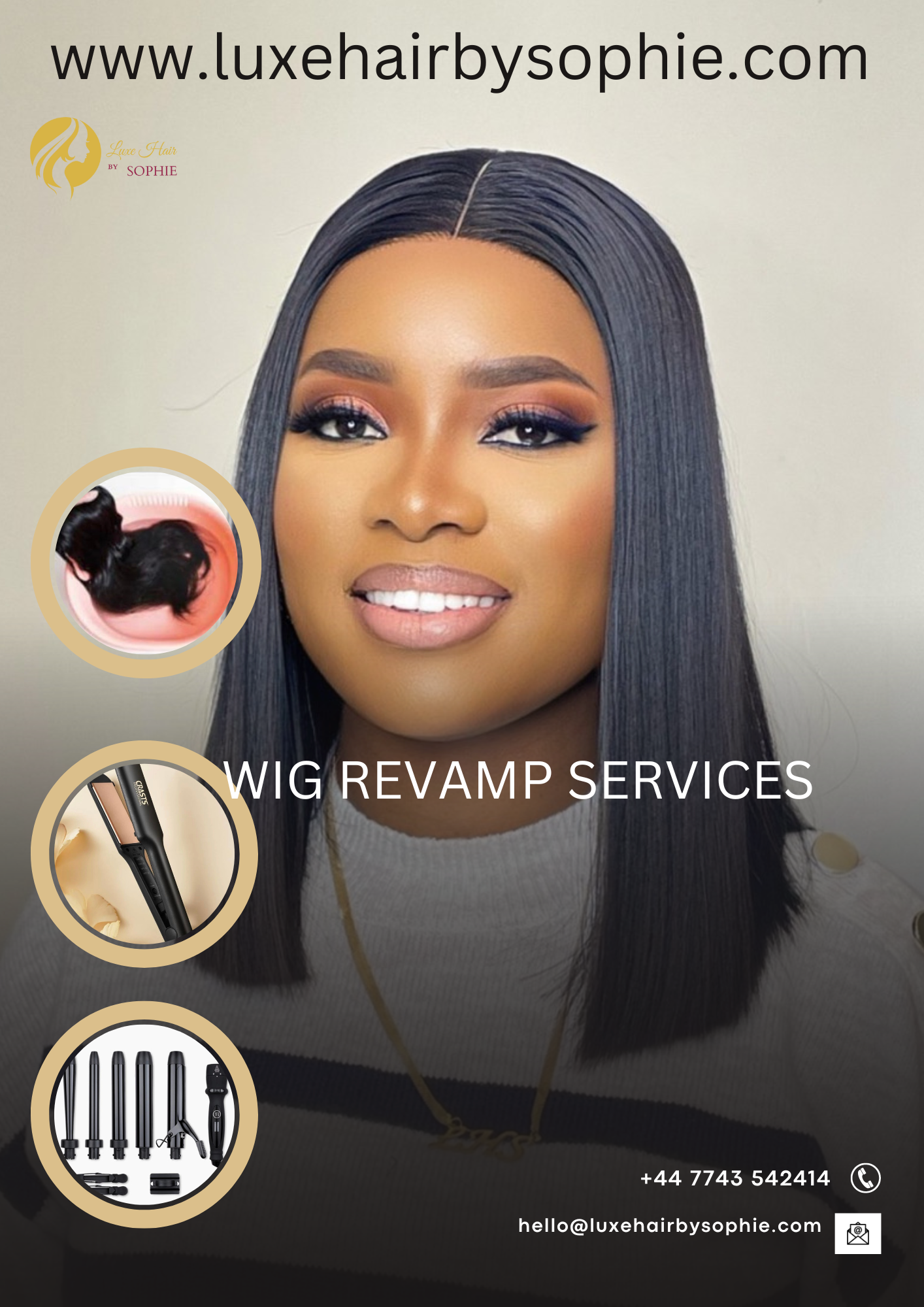 WIG REVAMP SERVICE - WASH AND STYLE