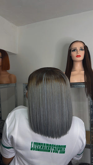 Luxury Straight wig - Grey