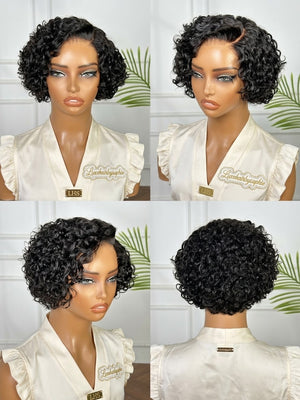 Highlight Pixie Cut Short Curly Wig