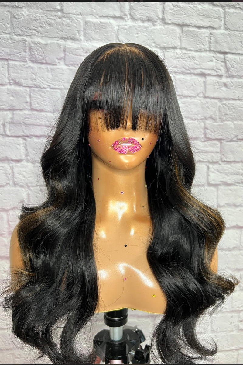 Super Double Drawn Body Wavy with a bang