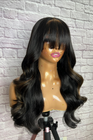 Super Double Drawn Body Wavy with a bang