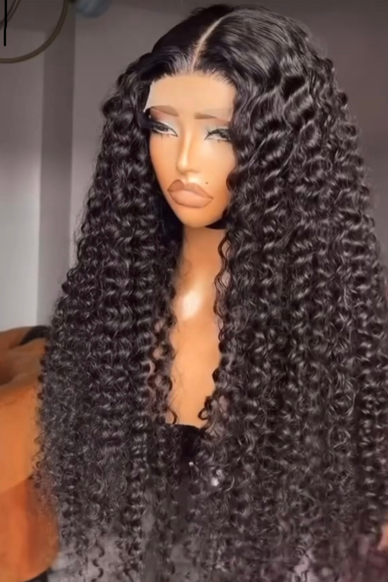 Diva- Super Double Drawn Closure Deep wave. 4 bundles