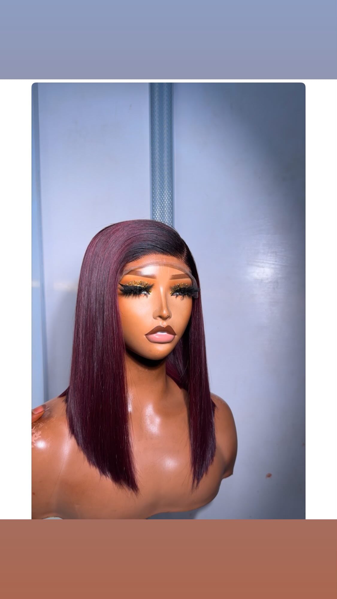 Luxury Burgundy Mini Frontal